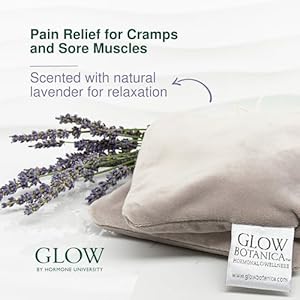 Glow Heating Pad with Flaxseed & Lavender for Hot & Cold Therapy, Microwavable Heat Pad for Back, Neck, Shoulder, Knee, Leg & Menstrual Cramp Relief, Washable & Reusable, One Size Fits All Glow Heating Pad with Flaxseed Lavender for Hot Cold Therapy Microwavable Heat Pad for Back Neck Shoulder Knee Leg Menstrual Cramp Relief Washable Reusable One Size Fits All