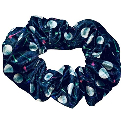 Infinity Collection By Sportybella Golf Scrunchie - Black Velvet Hair Tie For Women &Amp; Girls, 1 Count