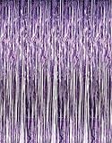 1 X 3' x 8' Purple Tinsel Foil Fringe Door Window Curtain Party Decoration