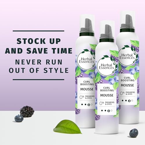 image for Herbal Essences Curl Boosting Mousse, Frizz Control for Curly & Wavy H