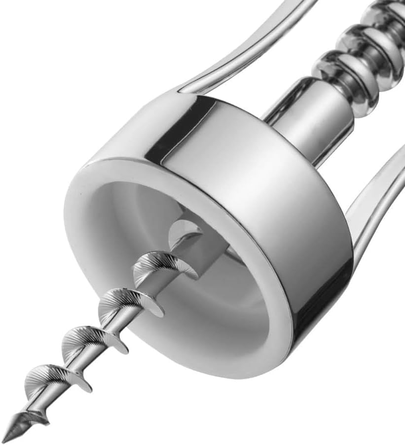 Wing Corkscrew Red Wine and Beer Bottle Opener with Wine Foil Cutter and Wine Stopper (401-Silver) - Image 6