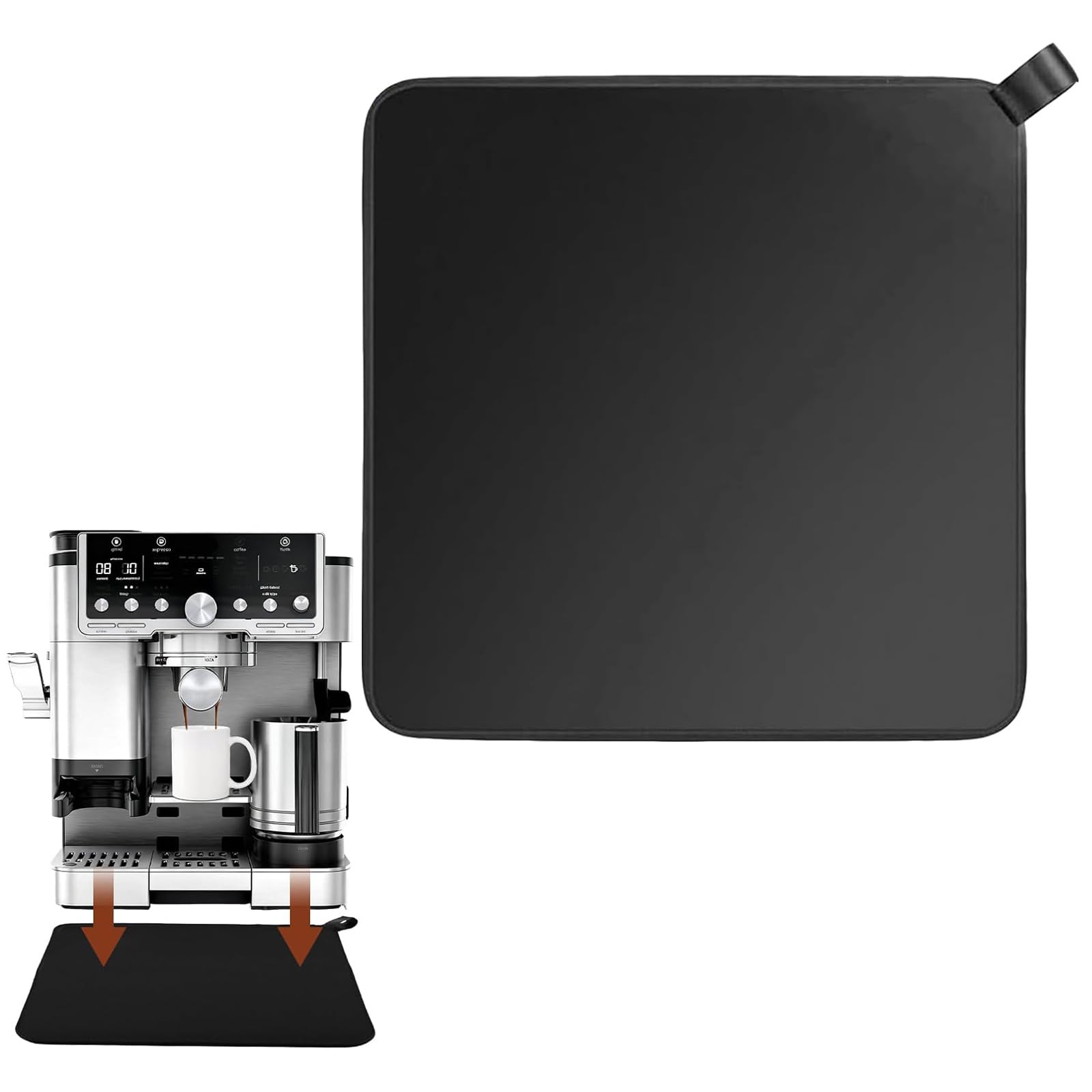 Sliding Mat for Coffee Machine Compatible with Ninja Luxe Coffee Machine Tray Bottom Anti-slip Coffee Mat Sliding Pad Accessories for ES601UK ES701UK Series - 33x32cm