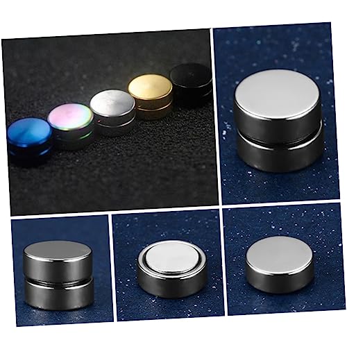 GALPADA 5 Pares De Brincos Magnéticos Com Clipe De Orelha Preto Para Homens Brincos De Aço Inoxidáve
