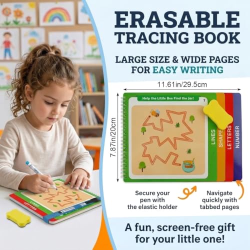 Image of PATPAT ABCD Writing Practice for Kids Tracing Books for Kids Ages 3-5