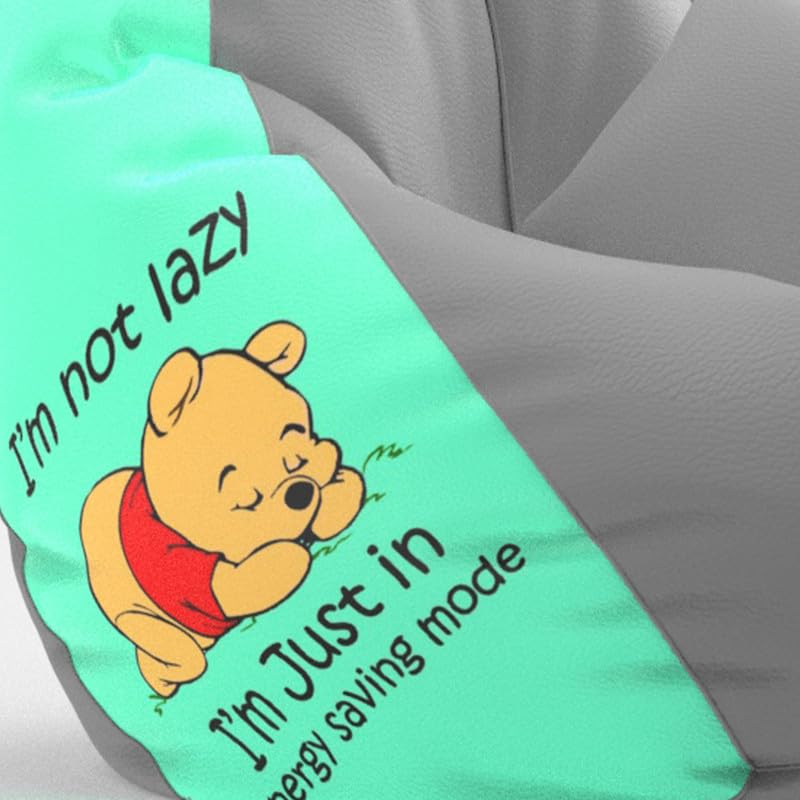 Image of Biggie Bean Bag Chair with Beans Filled 5XL Evergreen Classics Bean Bag-Loud Prints-Soft Landings-Styled with Free Cushion & Footrest (Matching Color : Printed Energy Savings Mode - Peach Grey)