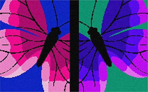 Pepita Needlepoint kit: Butterfly Art Duo, 16