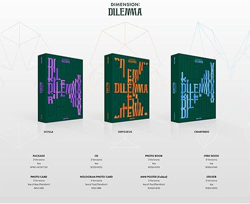 Miniatura 2 de ENHYPEN DIMENSION DILEMMA - Juego de 1er álbum de estudio las tres versiones Incluye tarjeta fotográfica oficial Synnara Polaroid (sin póster)