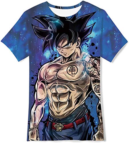 OPCOLV playera con diseño de Dragon Ball Z para niños y adolescentes, impresión 3D, 6  16 años -  -  6- 8 años /S