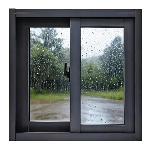 Ventana corredera de vinilo negro para iluminar su cobertizo de jardín 2