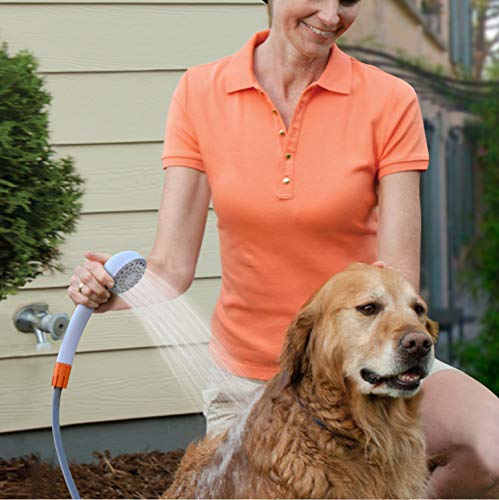 LIEBMAYA-12V-Tragbare-Aussendusche-Outdoor-Dusche-Campingdusche-eingebauter-4400mAh-Batterien-Angetriebene-Duschpumpe-Wasserpumpe-fuer-Camping-Wandern-Reisen-Garten-Strand-IPX7-wasserdicht