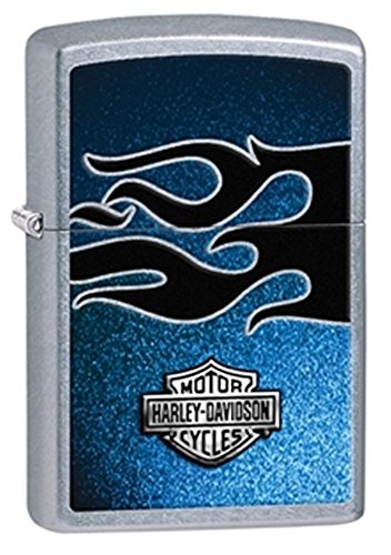 Encendedor Zippo Harley-Davidson Azul Cromado miniatura 1