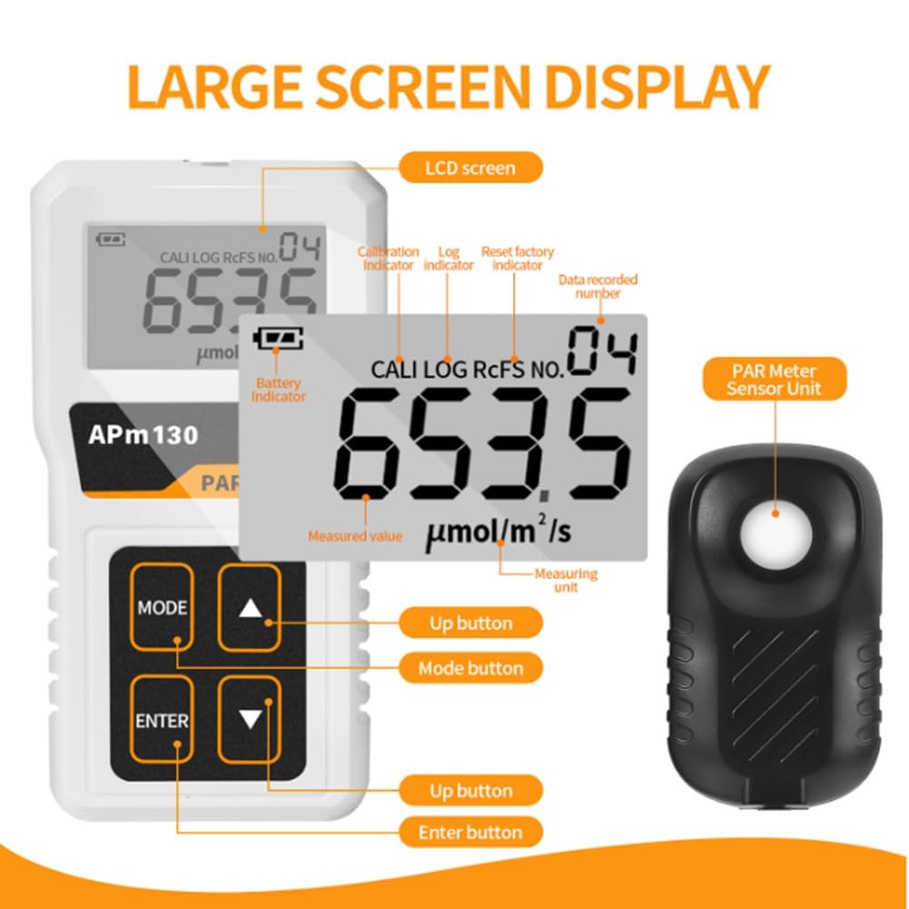 Quantum - Medidor de luces LED de crecimiento (PPFD, 400-700 Nm)