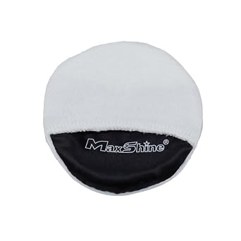 Maxshine Handheld Microfiber Wax Applicator Pad | White+Black, 3.35 Diameter, Ultra-Soft, Scratch-Free | Versatile Detailing for Wax, Polish, Protectant, Streak-Free Finish