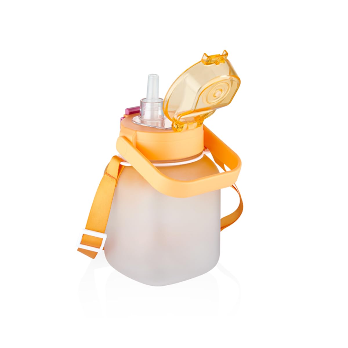 Vagonlife Pipetli 1100 Ml Çocuk Desenli Matara Vgn2275T - TURUNCU