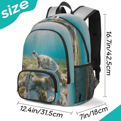 Sac à dos tortue de mer grande capacité avec compartiment ordinateur sécurisé - 2