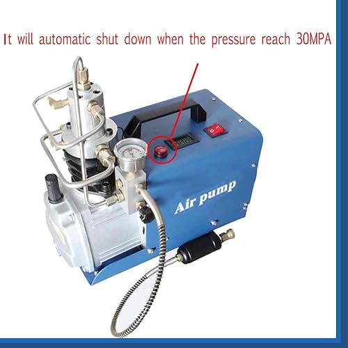 Miniatura 7 de 30MPA 4500PSI Bomba de compresor de aire eléctrica de alta presión con refrigeración por agua para inflado de alta presión, buceo, lucha contra