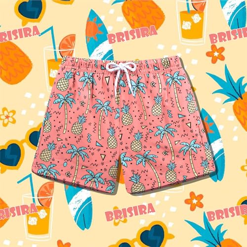 BRISIRA Toddler Boys Swim Trunks Swimsuit Boys Bathing Suit Compression Boxer Brief Liner Anti-Chafe Little Kids Baby 12m-5t2