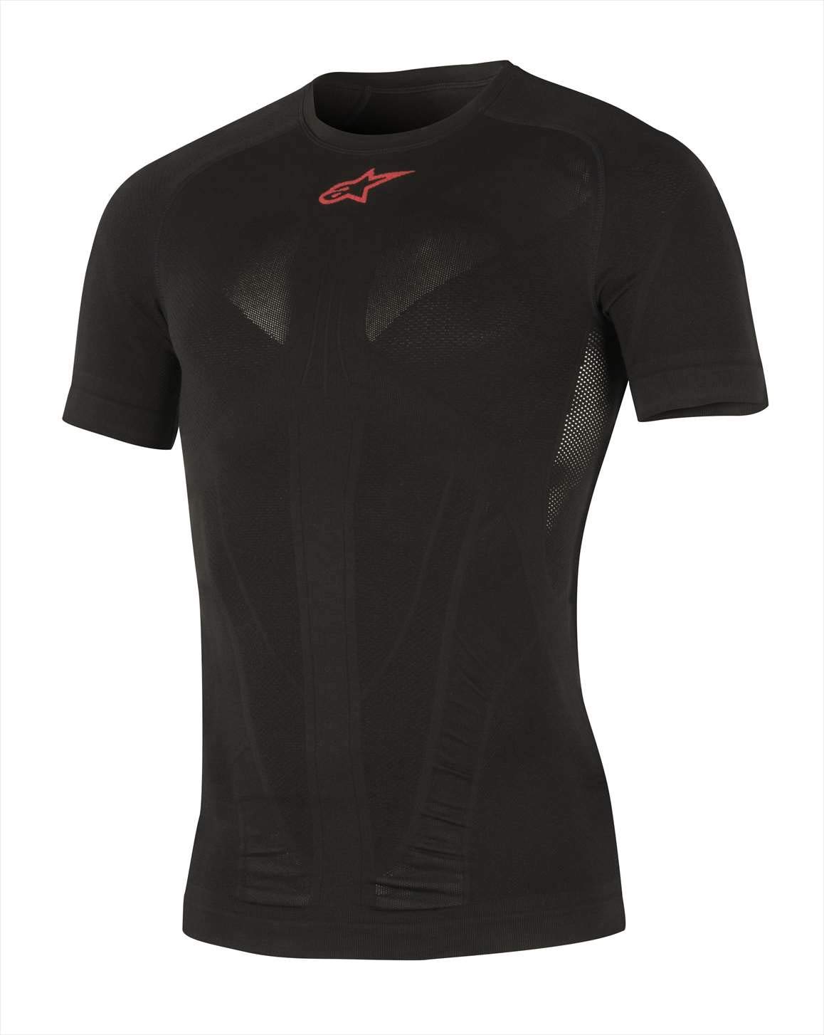 Alpinestars Tech Top Short Sleeve Summer Top, Black Red, X-Small/Small