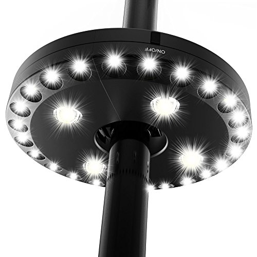 Long Life Cordless 28 LED 3Mode Patio Parasol Umbrella Pole Light Camping Tent Lamp Outdoor Lighting Garden Light Yard Lawn Night Light