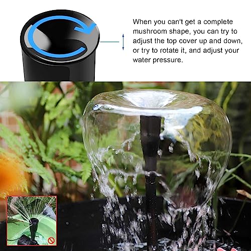 Image of NA Water Fountain Spray Head Set, 9PCS Fountain Pump Nozzle Set Water Spray Heads for Pond Fountain Submersible Pump Pool-S