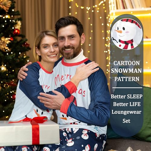 HYCLES Family Matching Pajama Sets, Long Sleeve Sleepwear Pjs for Adults Teens Women Men3