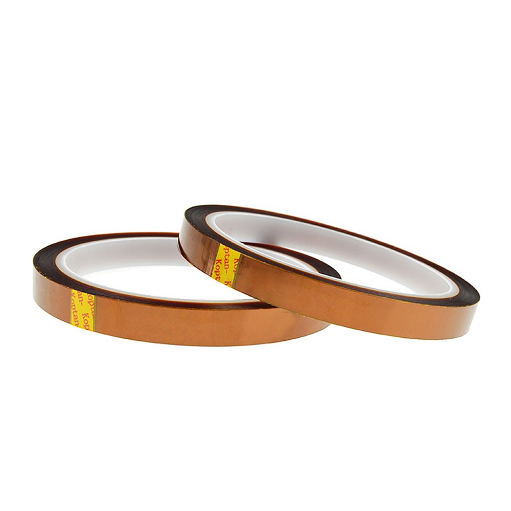 2pcs 20mm X 100ft High Temperatur Resistant Tape Home Office Kitchen Anti-Heat Polyimide Kapton Tape