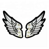 Kayueway Personality Black Transparent Angel Shoe Wings DIY Holloween Decorations for Shoes Charms Sneaker Girl Boy DIY Function Party Gifts