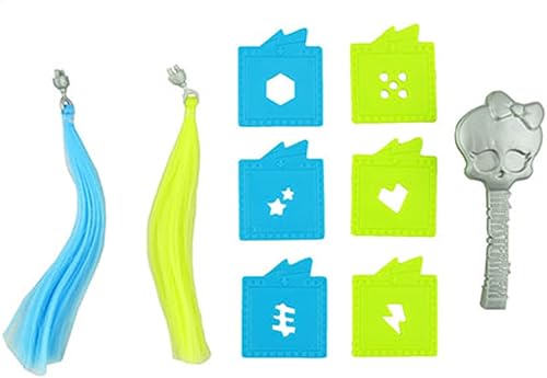 Piezas de repuesto para Monster High Voltageous Hair Frankie Stein Doll  DNX36 - Cepillo de repuesto para el cabello, plantillas y extensiones de