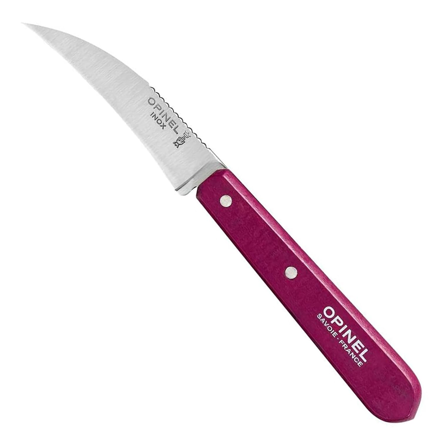 OPINEL Couteau à légumes Pour adulte en acier inoxydable Sandvik, manche bois de hêtre violet multicolore