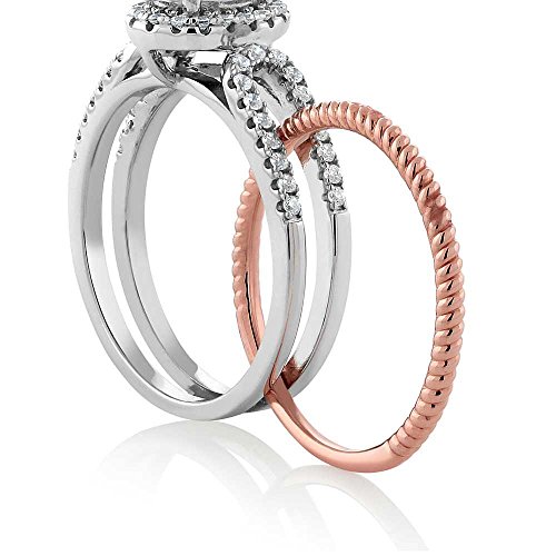 Gem Stone King 1.42 Cttw Black Onyx Wedding Band Engagement Insert Stackable Ring for Women | 925 2-Tone Sterling Silver | Oval 7X5MM | Gemstone December Birthstone | Available in Size 5,6,7,8,93