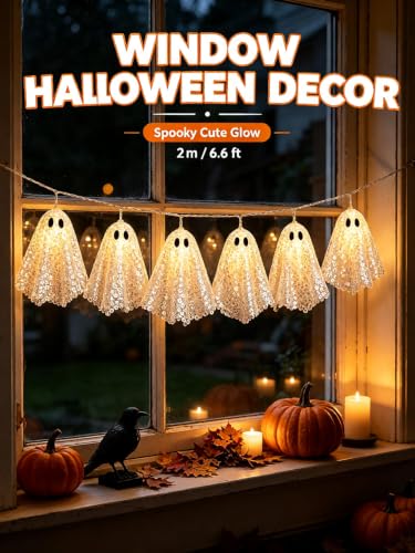 ChayWillow Halloween Ghost String Lights with Sequined Mesh - image 2