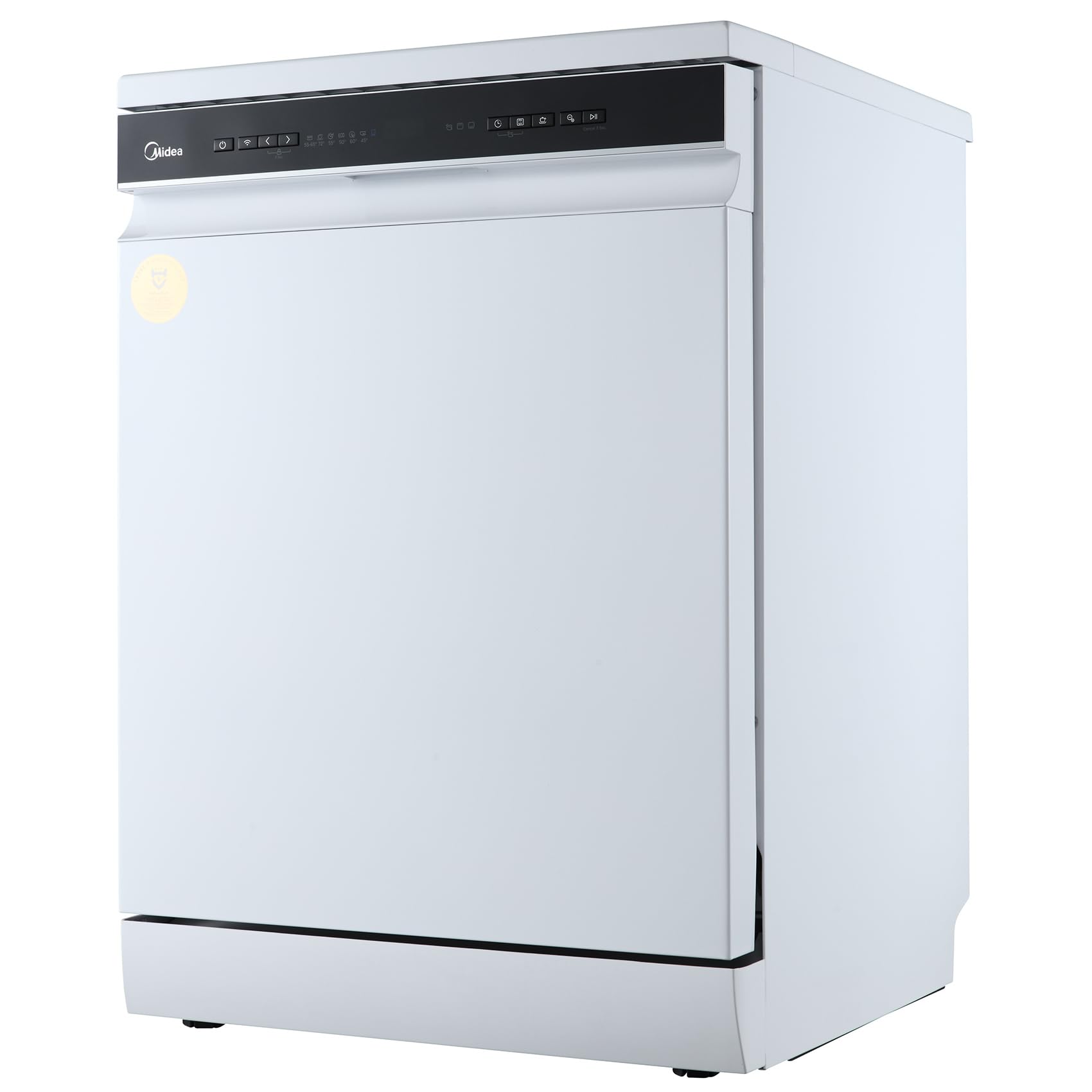 Midea Spülmaschine 60cm Freistehend & Unterbaufähig 14 Maßgedecke Weiß | EEK C, 44 dB Leise, Ion Dishfresh, Dualzone Wash, AquaStop, Startzeitvorwahl, WLAN-fähig, Geschirrspüler mit Besteckschublade