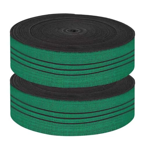KEPYDRMTF 2 Rolls Webbing Band Replacement for Chair Couch Sofa Upholstery Seater Repair Material Elastic Latex Stretchy Webbing Belt/Strap for Lawn Chair (Each Roll 6 Yard)