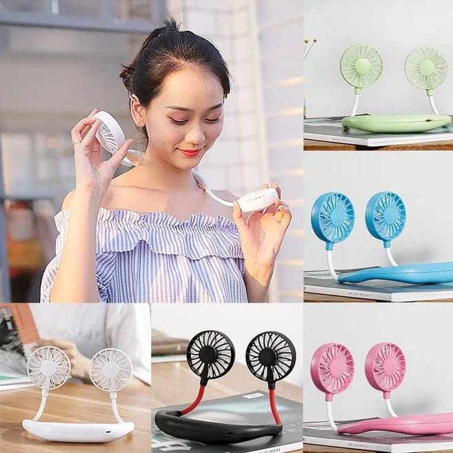 Hand Free Personal Fan Portable USB Battery Rechargeable Mini Fan