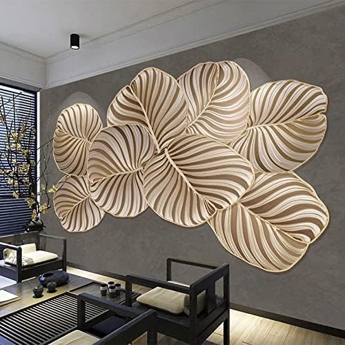 Papier peint 3D lignes d'or salon XLMING papier peint intissé créatif abstrait 200x140 cm