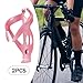 Lljsszr 2 Pieces Bike Water Bottle Holders Bike Cup Holder Rack Lightweight Universal Outdoor Cycling Accessories, Pink