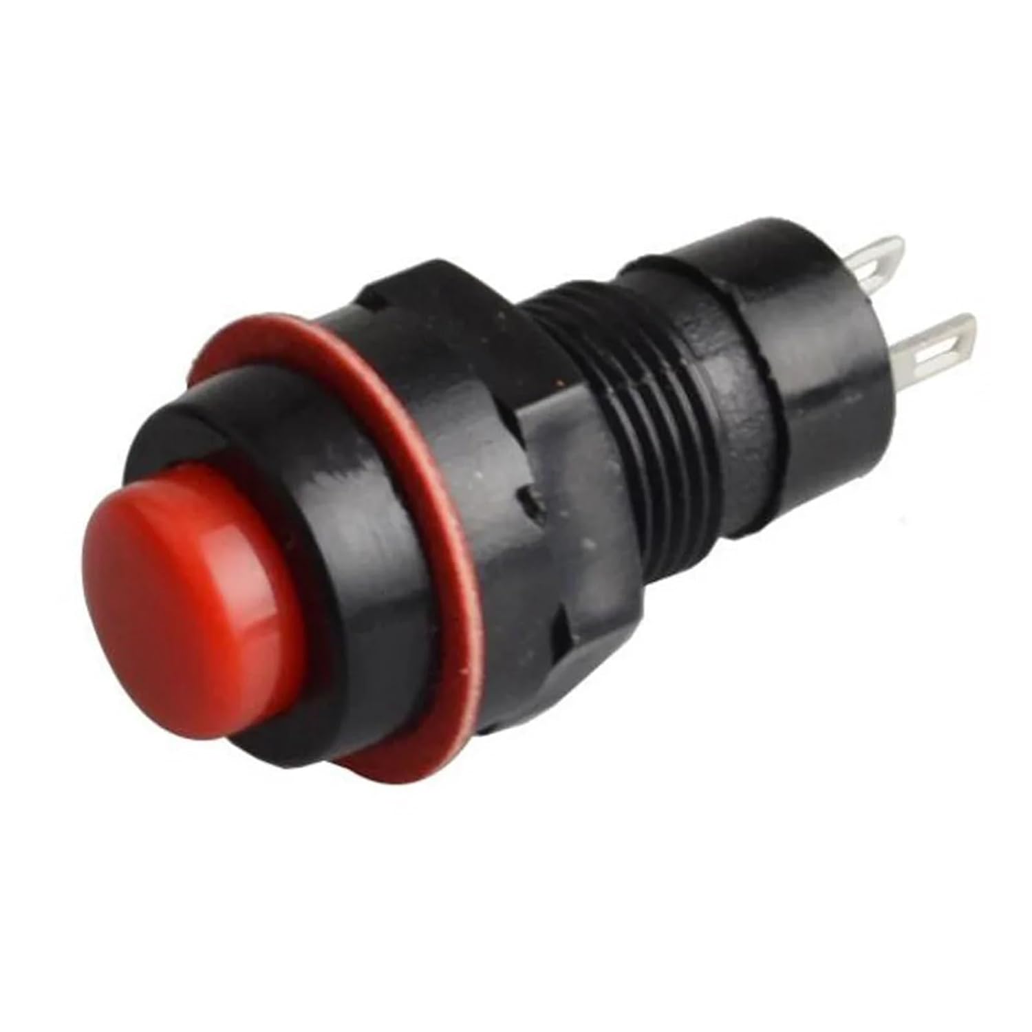 10Pcs 10mm Self-Locking/self-Reset Off-ON Push Button Switch 2A/125V Minitype 6 Color(White-Single,Self Reset(DS-213))