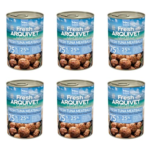 ARQUIVET - Pack 6 Unidades Fresh Tuna Meatballs - Latas de albóndigas de Atún - Latas de 400g - Comida húmeda para Perros, Todo Tipo de Razas