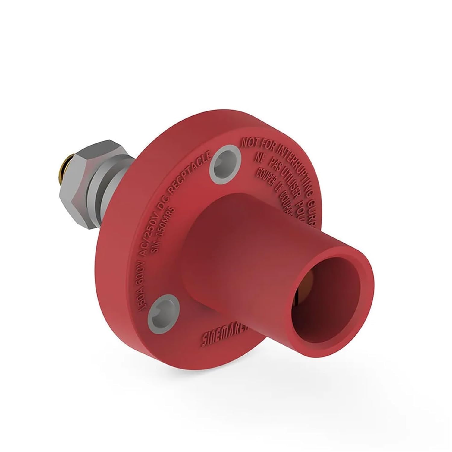 R-LOK 150A Panel Mounted Male Socket American Standard Single Pole Power Connector Compatible with Cam Lock(Red)