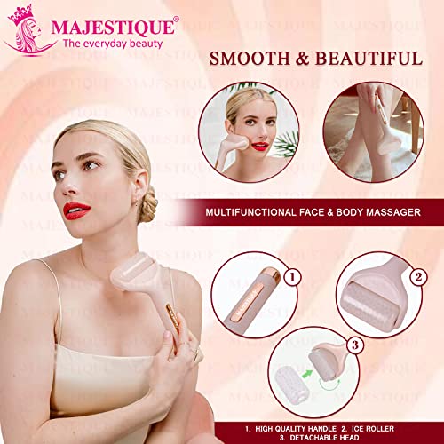 Image of Majestique Ice Roller for Face Massage, Neck and Body Massager - Provides Cooling Effect, Reduce Puffiness, Skin Tightning & Pain Relief - Facial Skin Care Tools Women & Girls