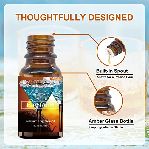 Sedbuwza Bay Rum Oil, Bay Rum Fragrance Oil For Diffuser, Humidifier, Soap, Candle, Perfume - 10Ml #TOP2