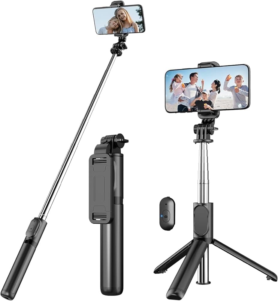 R1 Bluetooth Selfie Sticks with Remote, 3-in-1 Multifunctional Selfie Stick Tripod Stand Mobile Stand Compatible with All Phones (Black) (B0CSDQMPBY) Amazon Price History, Amazon Price Tracker