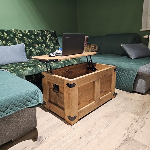 Table basse coffre pin massif rangement, CREATIVE COOPER