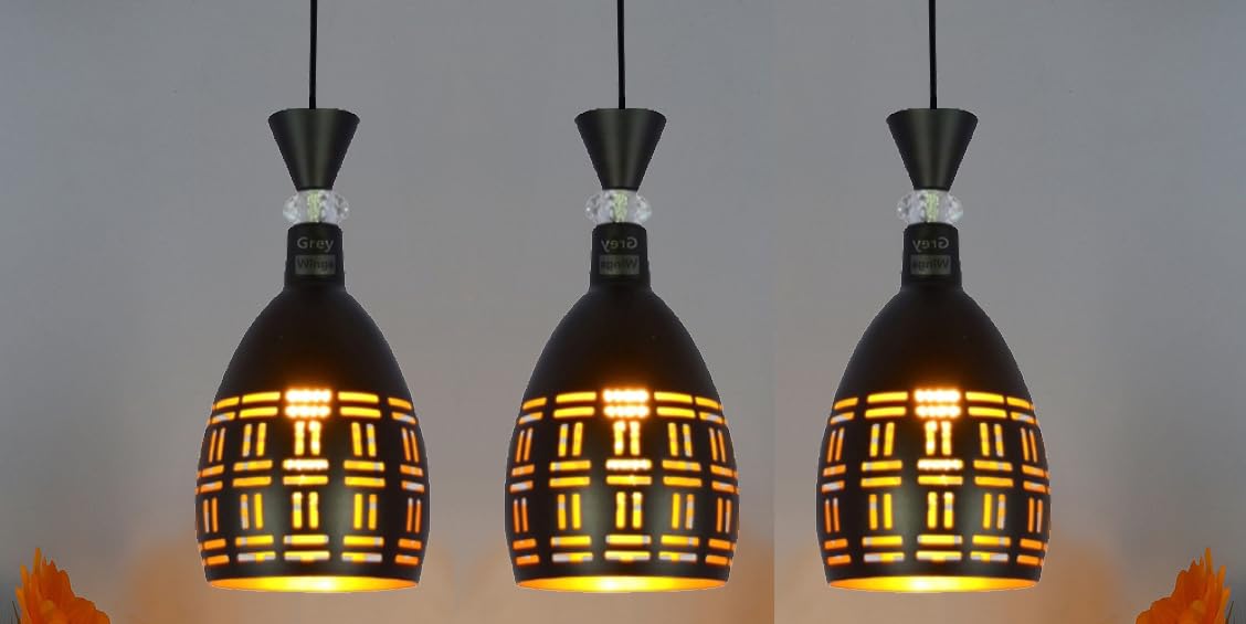 Keyplus Aluminium Long Cuting Hanging Light Ceiling Pendant Lamp, Black Pack of 3 (B0CJ73TBL8) Amazon Price History, Amazon Price Tracker