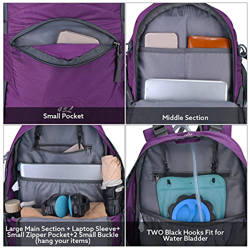 G4Free-Gray-Travel-Backpack-Daypack-for-Men-Hiking-Bag-with-Rain-Cover