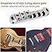 1 Set Guitar Roller Bridge, Alloy Roller Saddle Bridge Replacement Part Electric Guitar Set for Style 6-String Electric Guitar (Silver)