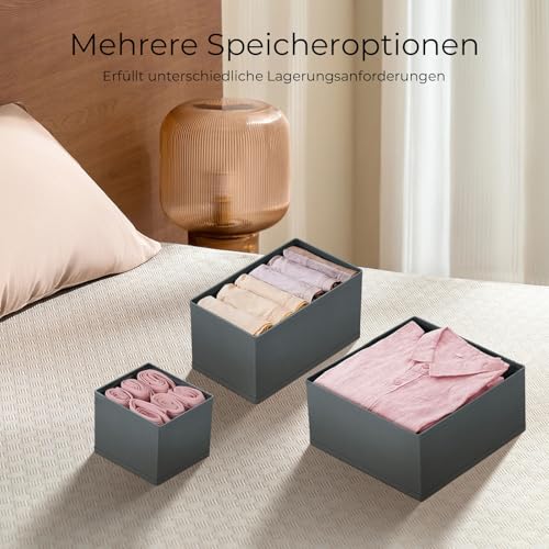 hinrey Schubladen Organizer 7 Stück für Malm Pax Kleiderschrank - Aufbewahrungsboxen Schubladen Ordnungssystem Faltbare Kleiderschrank Organizer Schlafzimmer, Babykleidung, Socken, Unterwäsche