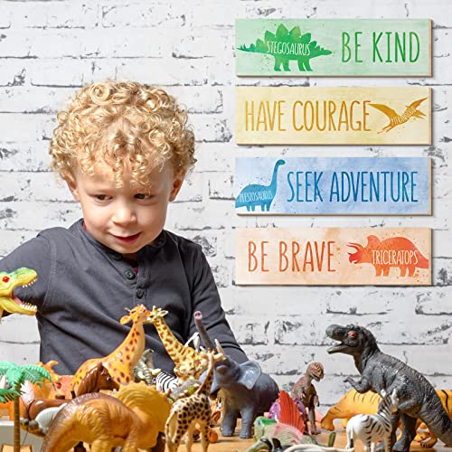 Ittoir Pharmacy Products Wall Art Sign Boy Room Decors Kids Bedroom Decor for Boys Watercolor Dinosaur Wooden Hanging Wall Decor for Boys Kids Bedroom Playroom c