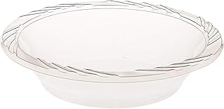 Elegant Dinner Collection Clear Plastic Bowls - 18oz, 20 Count - Perfect for Events & Parties