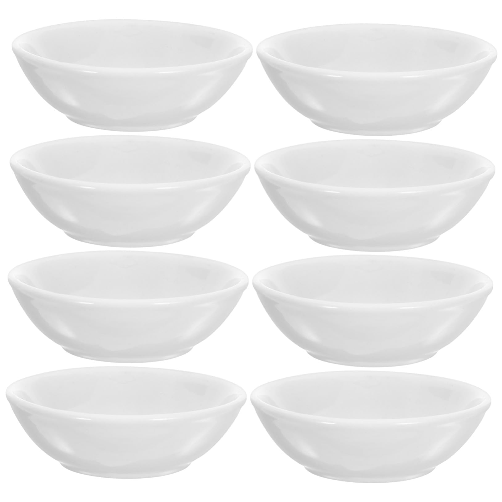 Alipis 12 Bols à Trempette en Céramique Blanche pour Sauce Soja